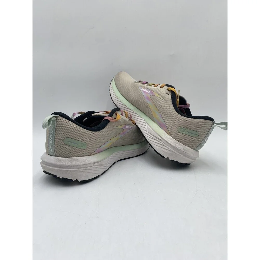 Brooks REVEL 6 Men's USED Running Shoes White/Silver Lining US Size 9.5 D